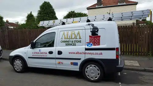 Alba Chimney & Stove Services branded van