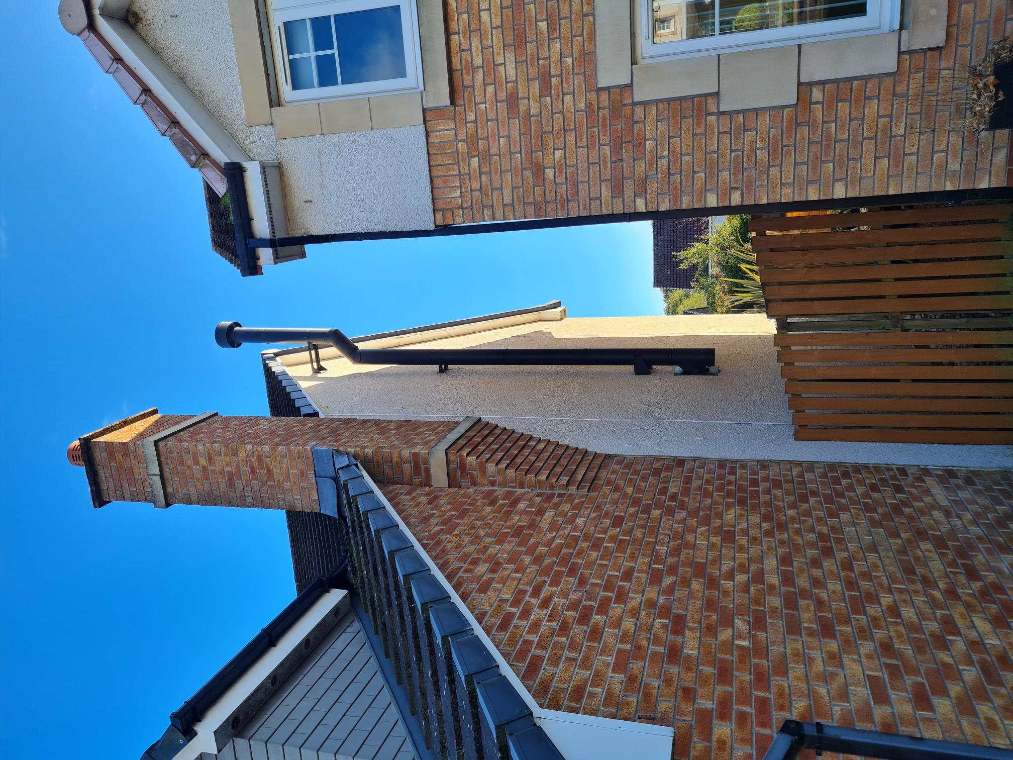 Twin wall chimney system external installation