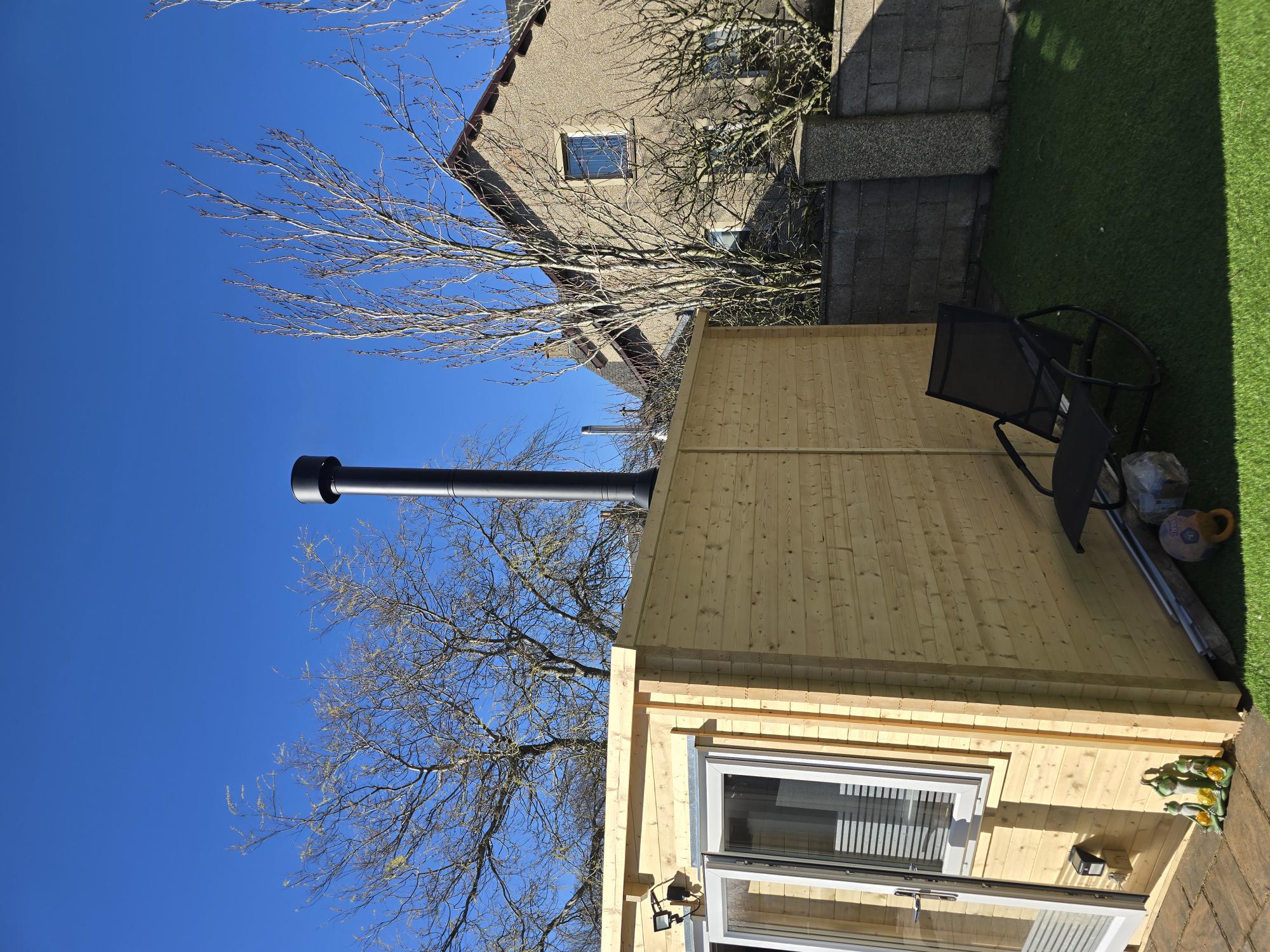 External twin wall flue system completed installation